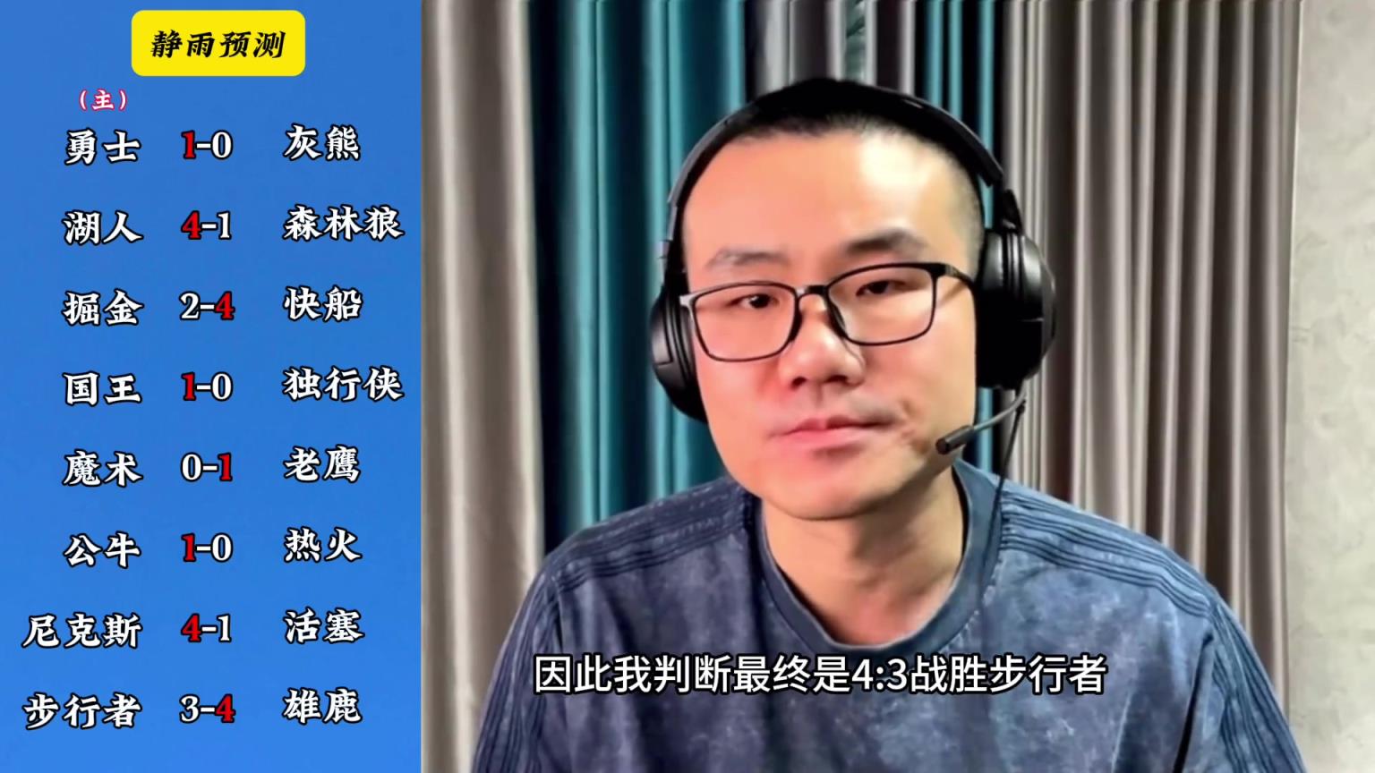 你同意嗎？靜雨對(duì)東西部季后賽球隊(duì)的預(yù)測(cè)：勇贏熊 湖船尼鹿晉級(jí)